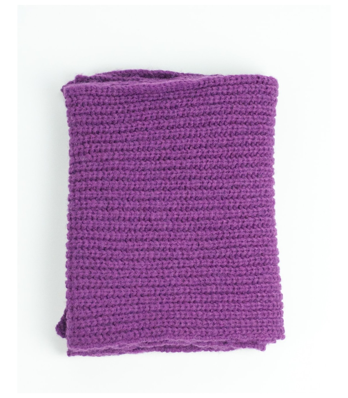 PURL KNIT SCARF PURPLE