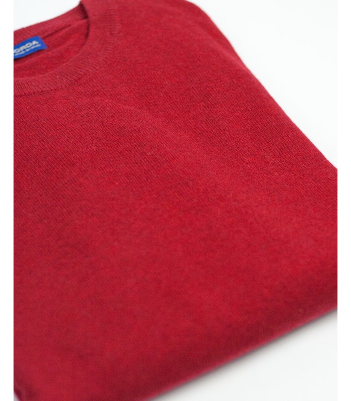 ROUND NECK SWEATER CASHMERE BLEND RED