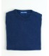 ROUND NECK SWEATER CASHMERE BLEND NAVY BLUE
