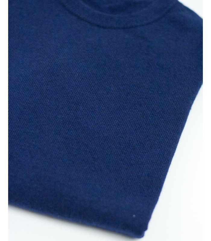 ROUND NECK SWEATER CASHMERE BLEND NAVY BLUE