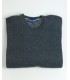 SUETER GRUESO REDONDO MEZCLA LAMBSWOOL GRIS OSCURO