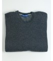 SUETER GRUESO REDONDO MEZCLA LAMBSWOOL GRIS OSCURO