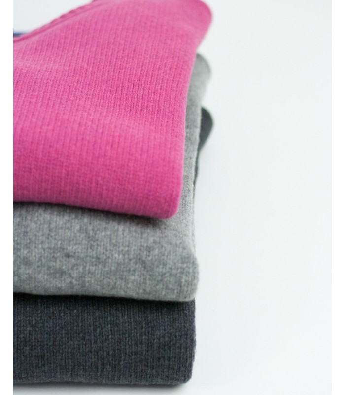 SUETER GRUESO REDONDO MEZCLA LAMBSWOOL GRIS OSCURO