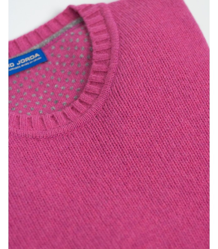 SUETER GRUESO REDONDO MEZCLA LAMBSWOOL FUCSIA
