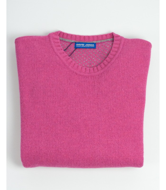 SUETER GRUESO REDONDO MEZCLA LAMBSWOOL FUCSIA