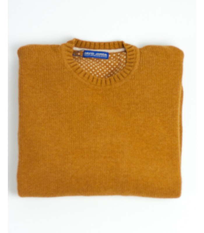 SUETER GRUESO REDONDO MEZCLA LAMBSWOOL MOSTAZA