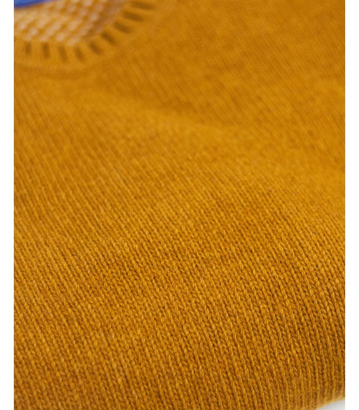 SUETER GRUESO REDONDO MEZCLA LAMBSWOOL MOSTAZA