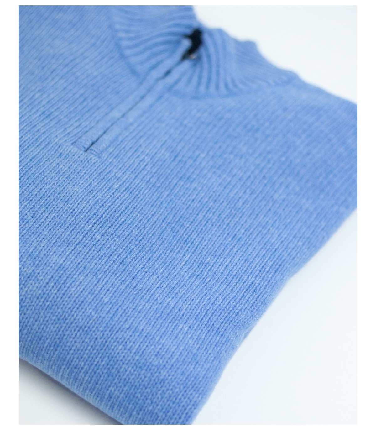 SUETER GRUESO CREMALLERA MEZCLA LAMBSWOOL AZUL