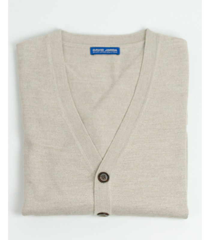 Compra marca CHAQUETA CLASICA BOTONES MEZCLA DE LANA  PIEDRA en Knitewearstor - Textiles Campillo