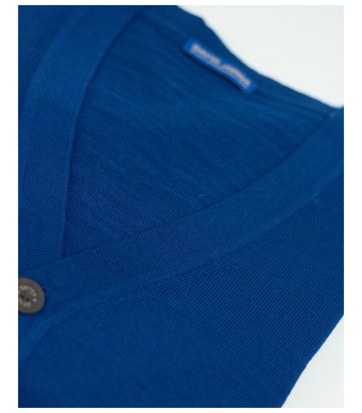 INK BLUE BUTTON CARDIGAN MERINO WOOL BLEND