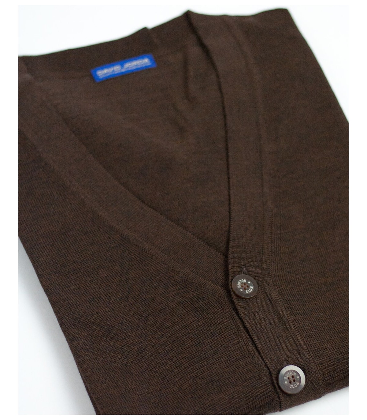 CHAQUETA CLASICA BOTONES MEZCLA DE LANA MARRON CHOCOLATE