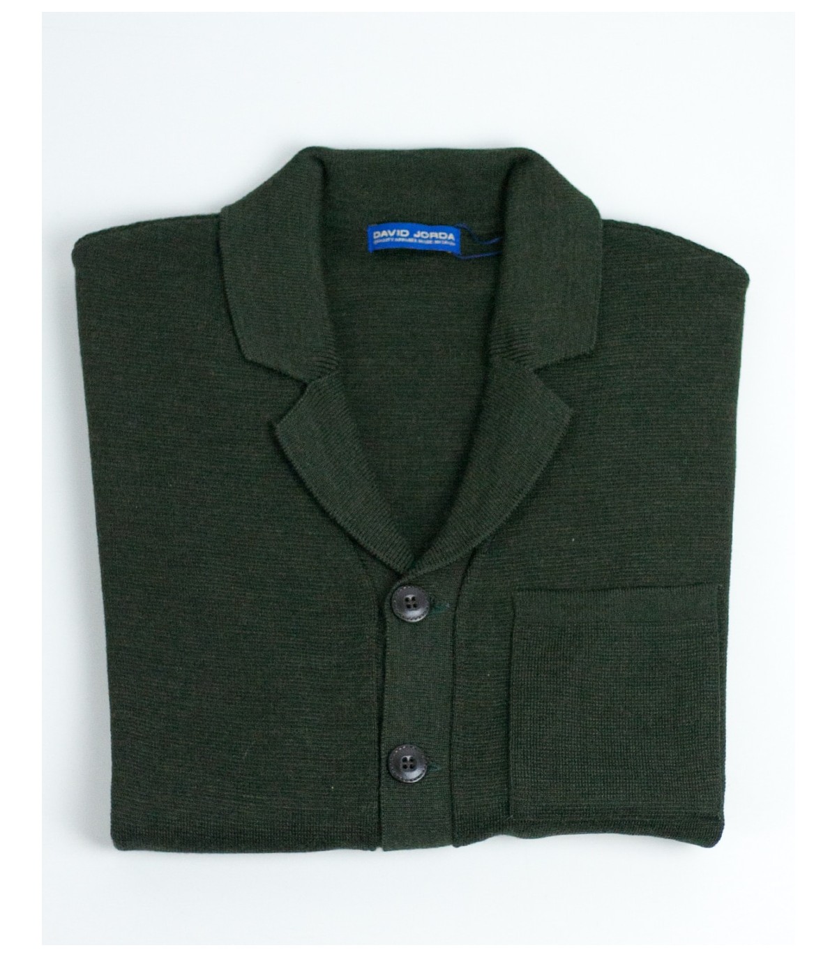 TEBA DE PUNTO MEZCLA DE LANA VERDE OSCURO