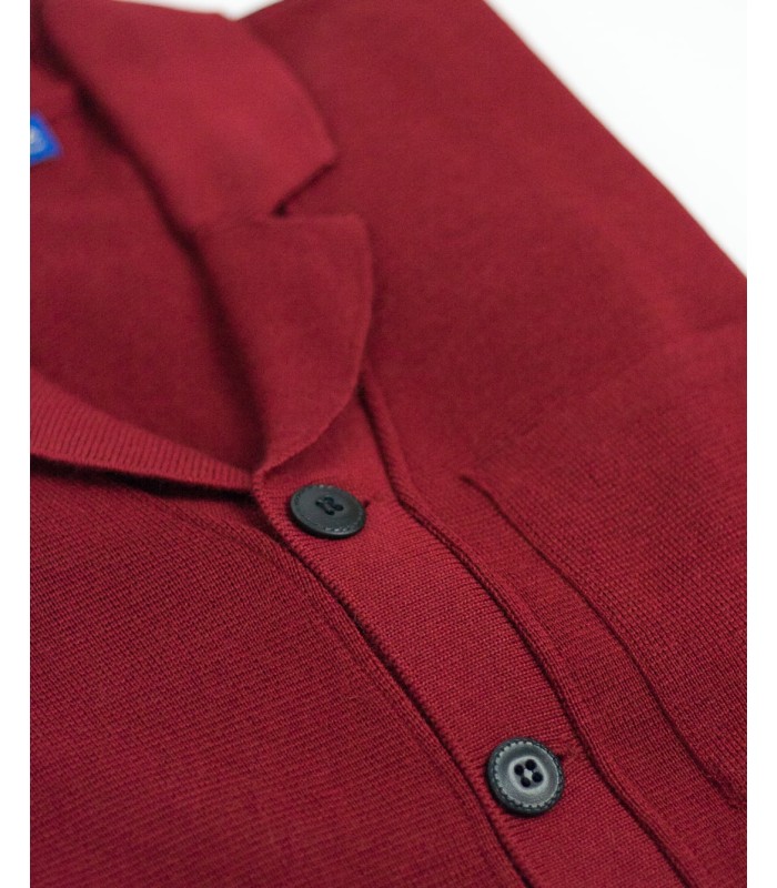 TEBA DE PUNTO MEZCLA DE LANA ROJO