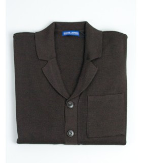 CHAQUETA HOMBRE MEZCLA LANA TEBA MARRON CHOCOLATE