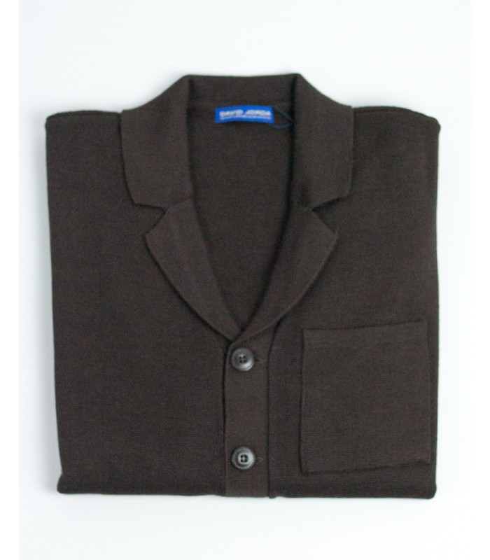 CHAQUETA HOMBRE MEZCLA LANA TEBA MARRON CHOCOLATE