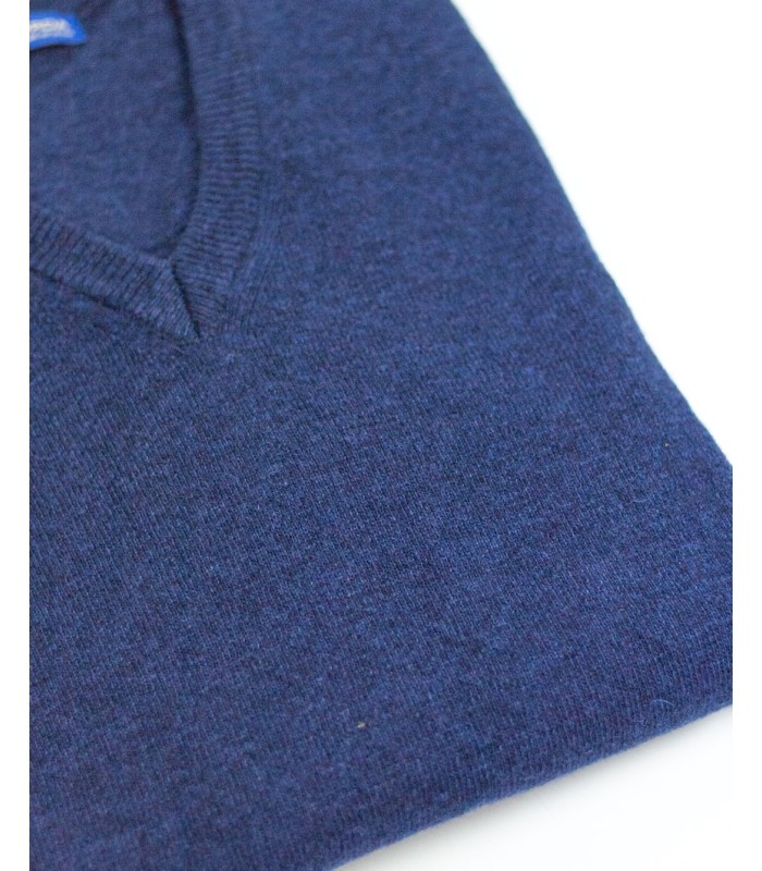SUETER PICO MEZCLA LAMBSWOOL AZUL MARINO