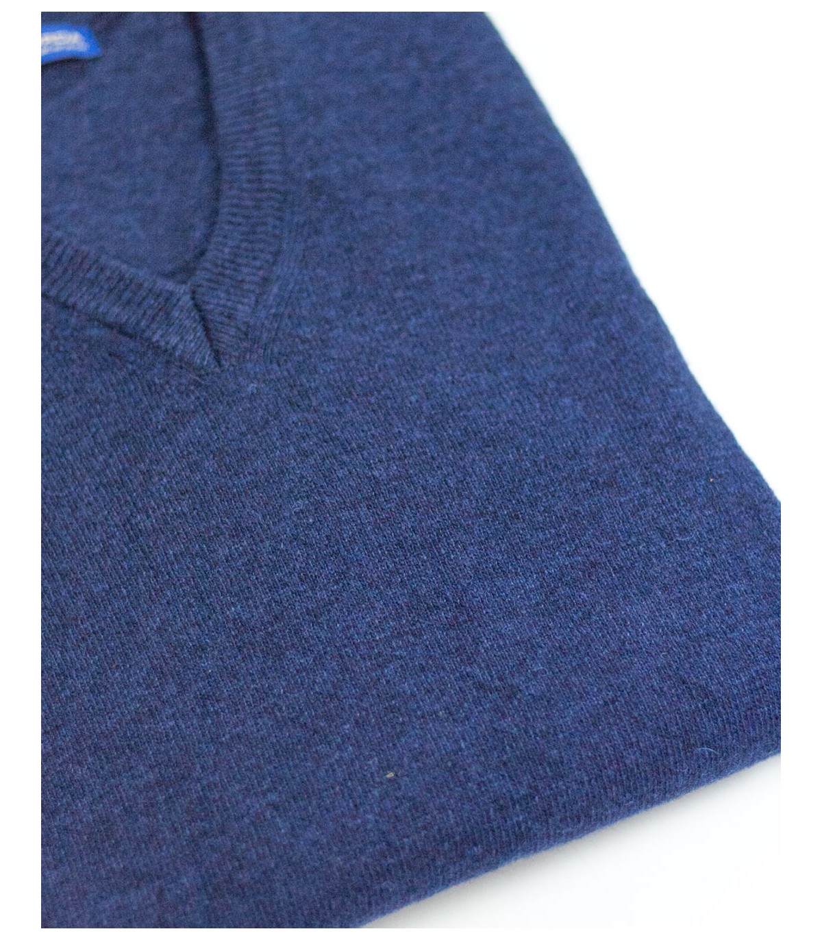 SUETER PICO MEZCLA LAMBSWOOL AZUL MARINO