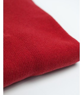 LAMBSWOOL BLEND ZIP SWEATER RED