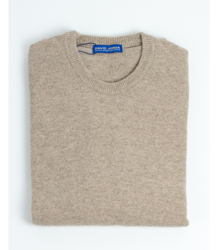 SUETER CUELLO REDONDO MEZCLA LAMBSWOOL BEIGE