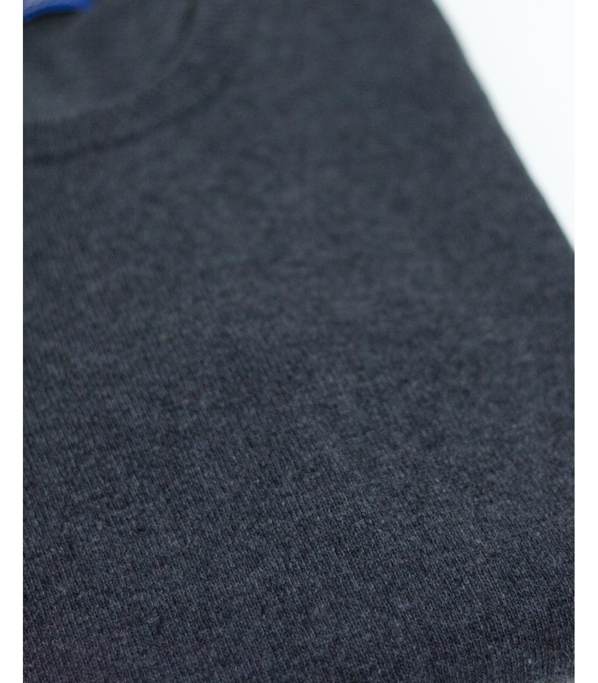 DARK GREY ROUND NECK LAMBSWOOL BLEND