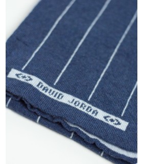 BUFANDA CASHMERE RAYAS AZULES
