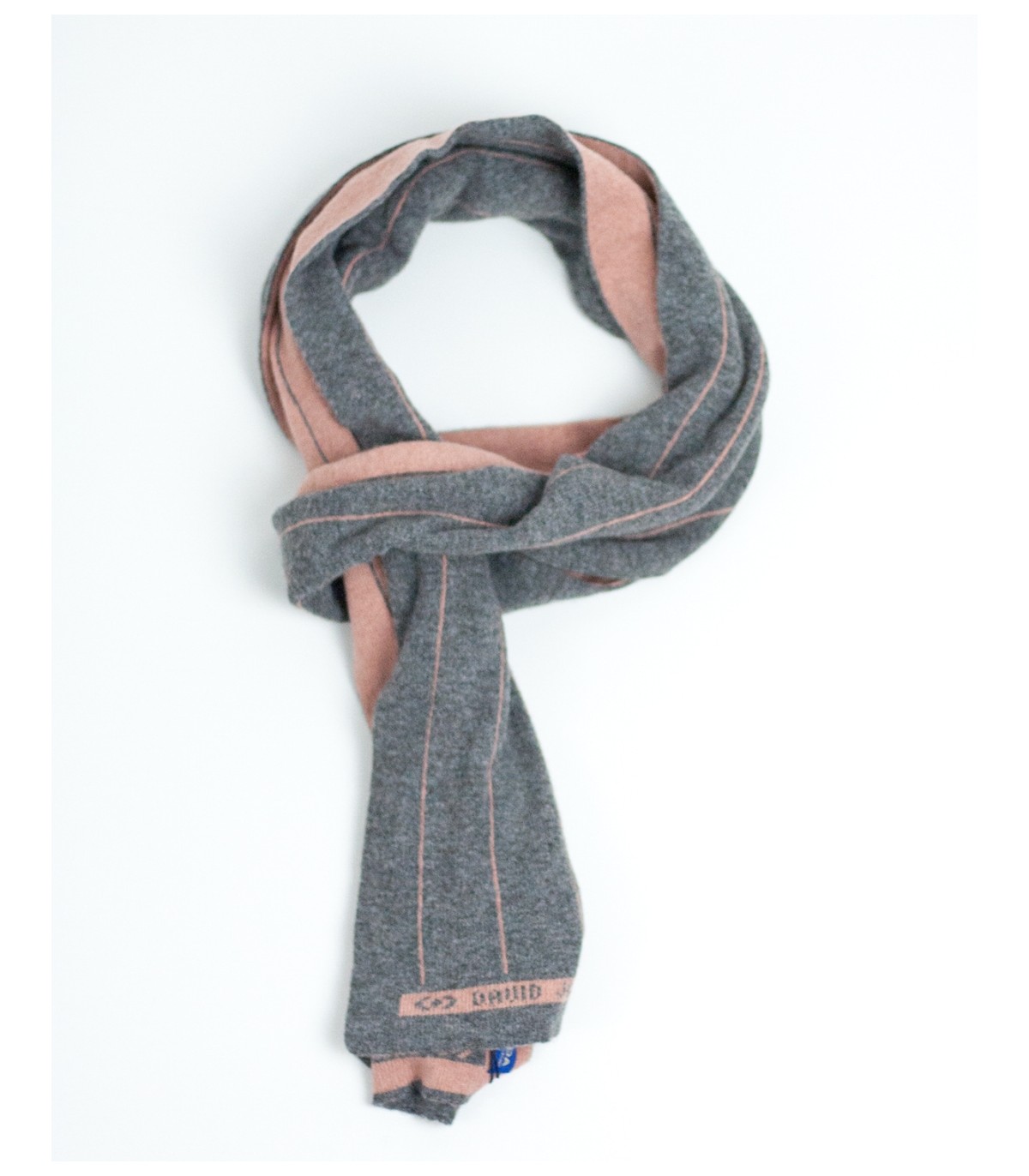 GREY & PINK CASHMERE SCARF