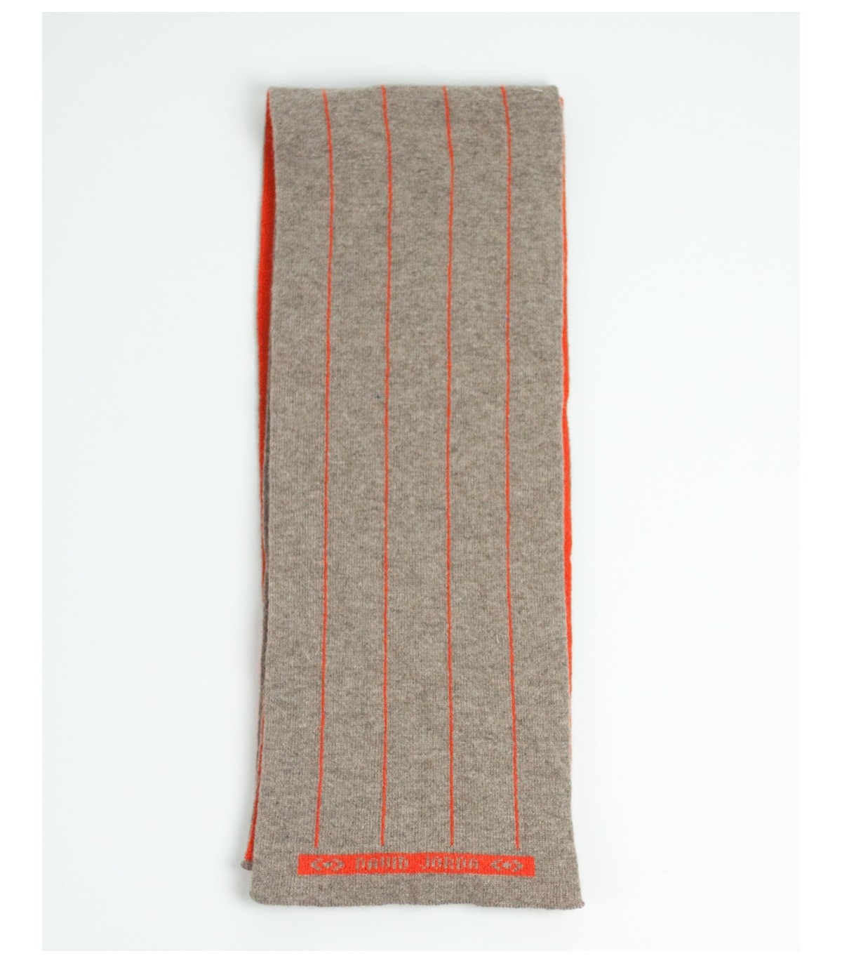 BROWN & ORANGE CASHMERE SCARF